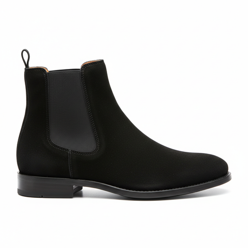 Men's Black Suede Chelsea Boot